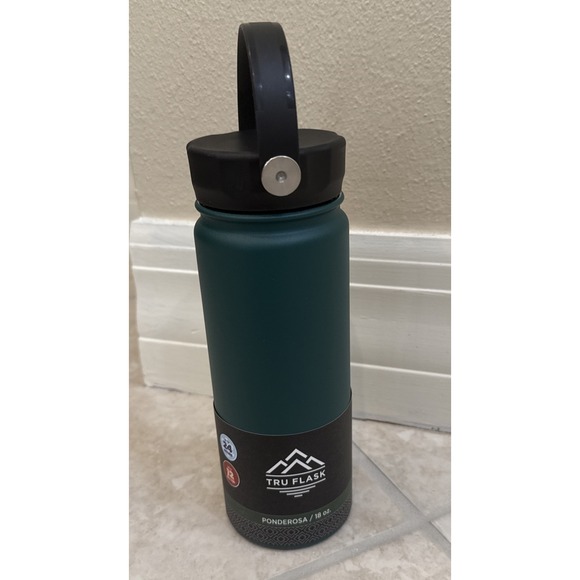 Tru Flask 3 Insulated Bottle 18 oz 24 Hrs Cold 12 Hrs Hot Green, Blue‎ & Orange - Picture 2 of 16